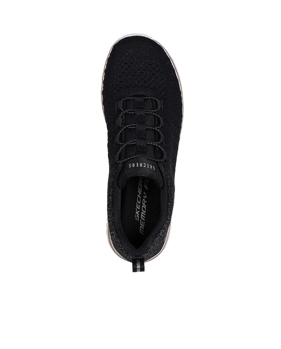 Zapatillas Skechers Mujer Virtue - Lucent negras 3/4
