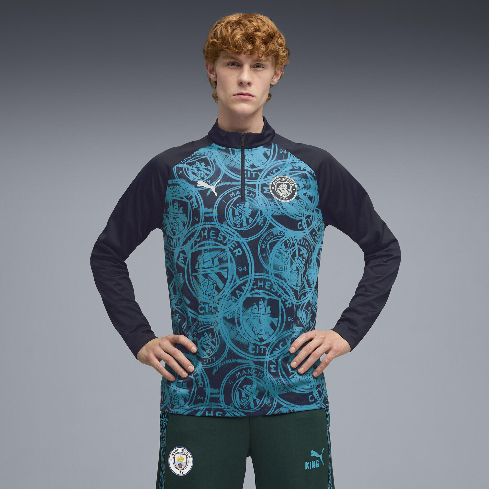 Haut d'échauffement 1/4 zip Manchester City Homme PUMA 2/5