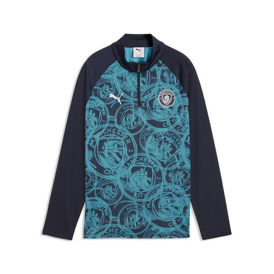 Top da riscaldamento con zip Manchester City per ragazzi PUMA