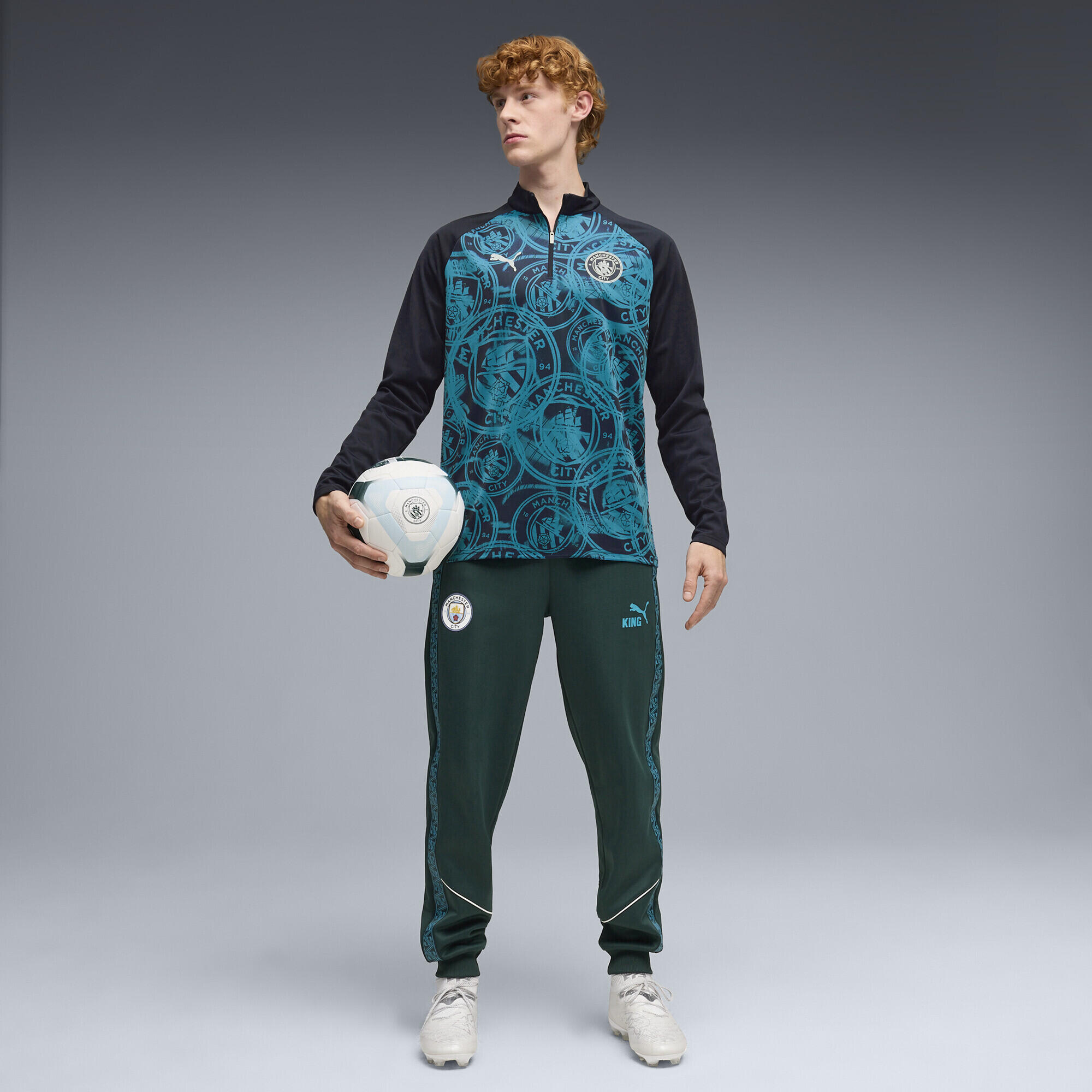 Haut d'échauffement 1/4 zip Manchester City Homme PUMA 4/5