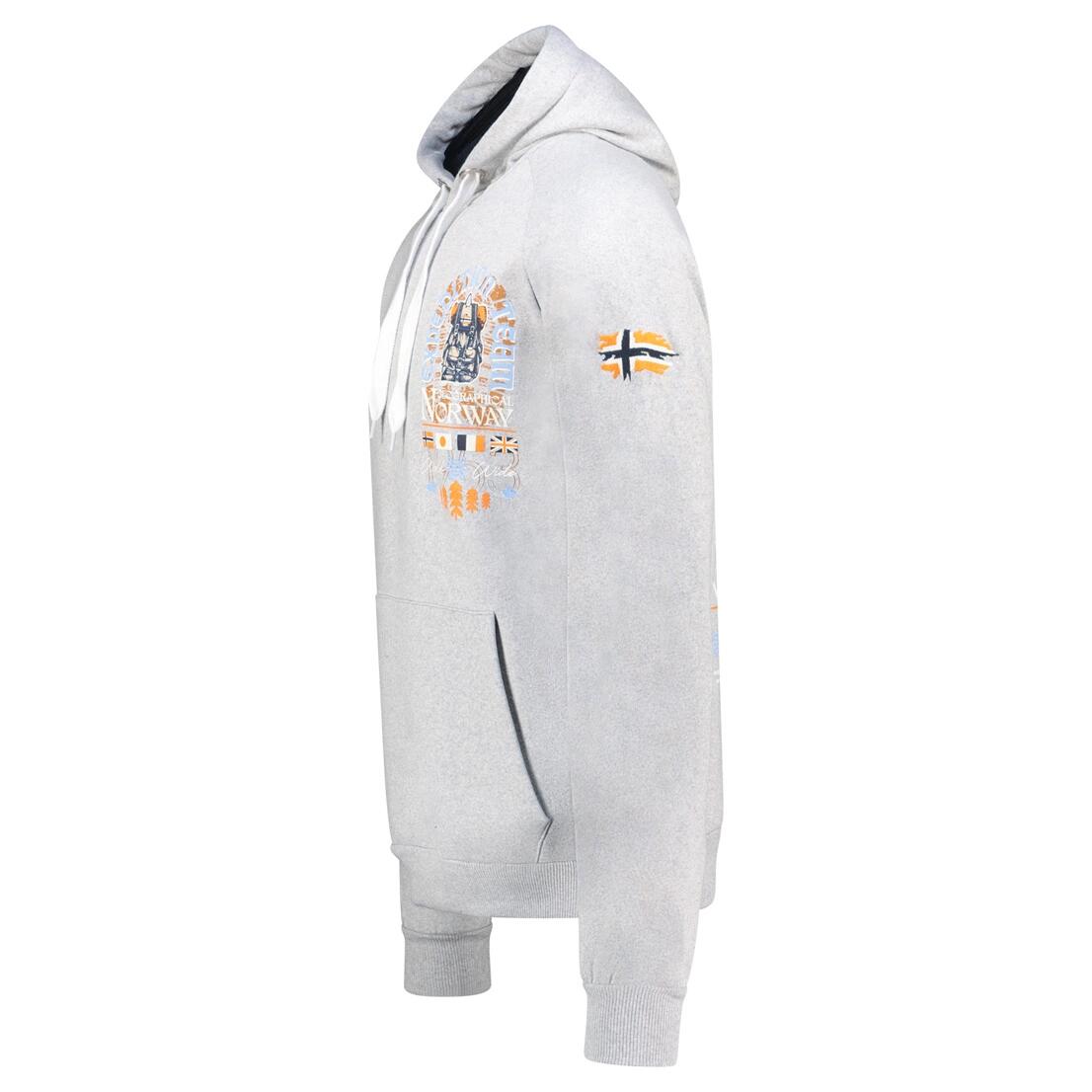 GEOGRAPHICAL NORWAY Bluza GAKADO BLENDED GREY DB MEN 100 Sneaker Grey 3/3