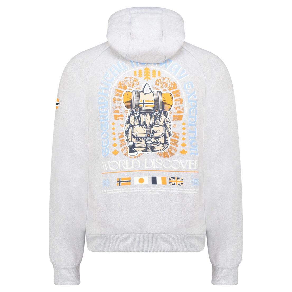 GEOGRAPHICAL NORWAY Bluza GAKADO BLENDED GREY DB MEN 100 Sneaker Grey 2/3