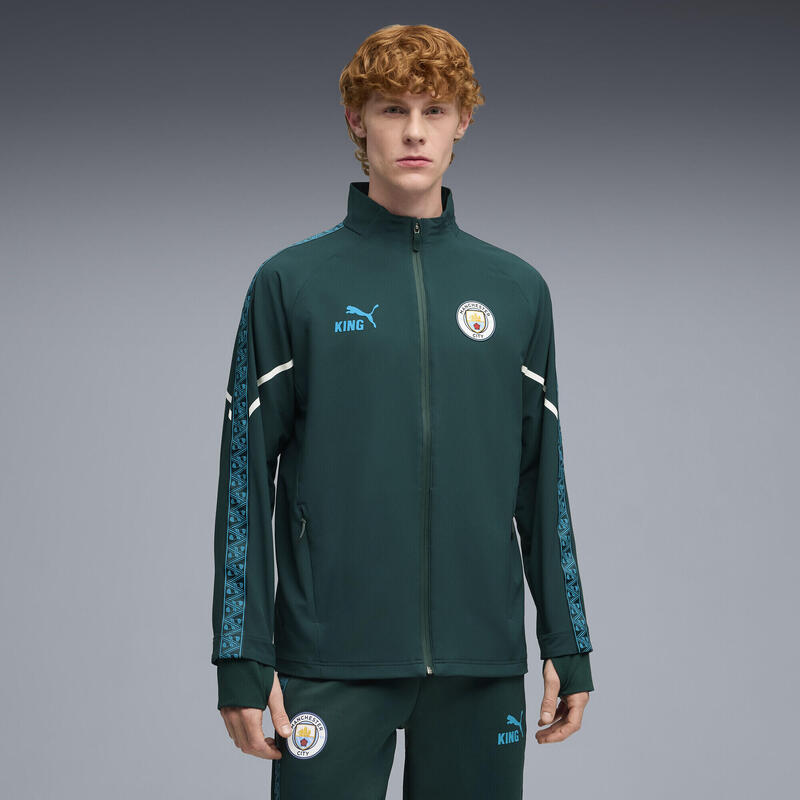 Geacă bărbați slim fit, logo oficial King Ultimate Anthem, verde închis PUMA