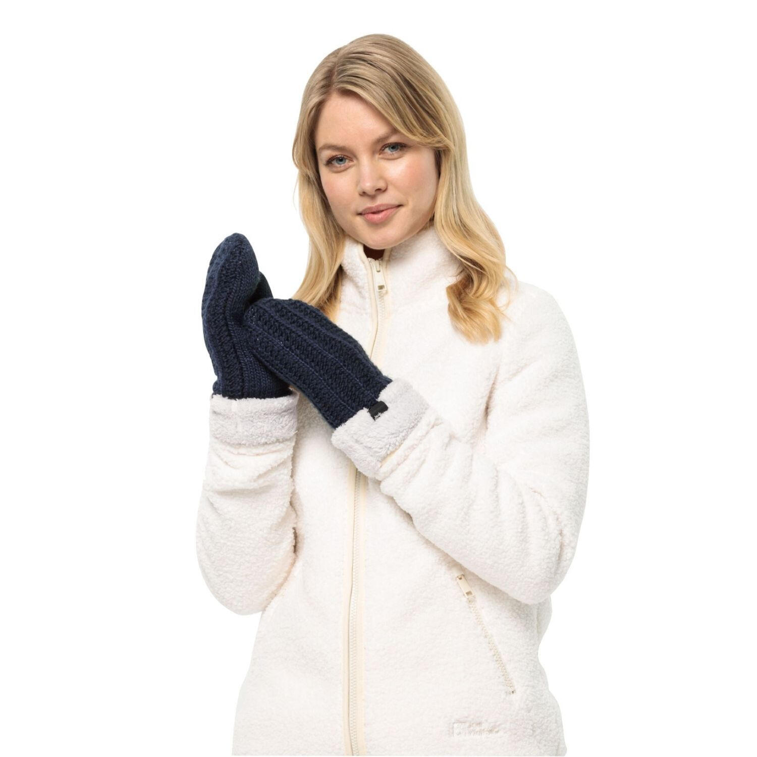 Damen Winterwanderhandschuhe Jack Wolfskin Highloft Knit Mitten 3/3