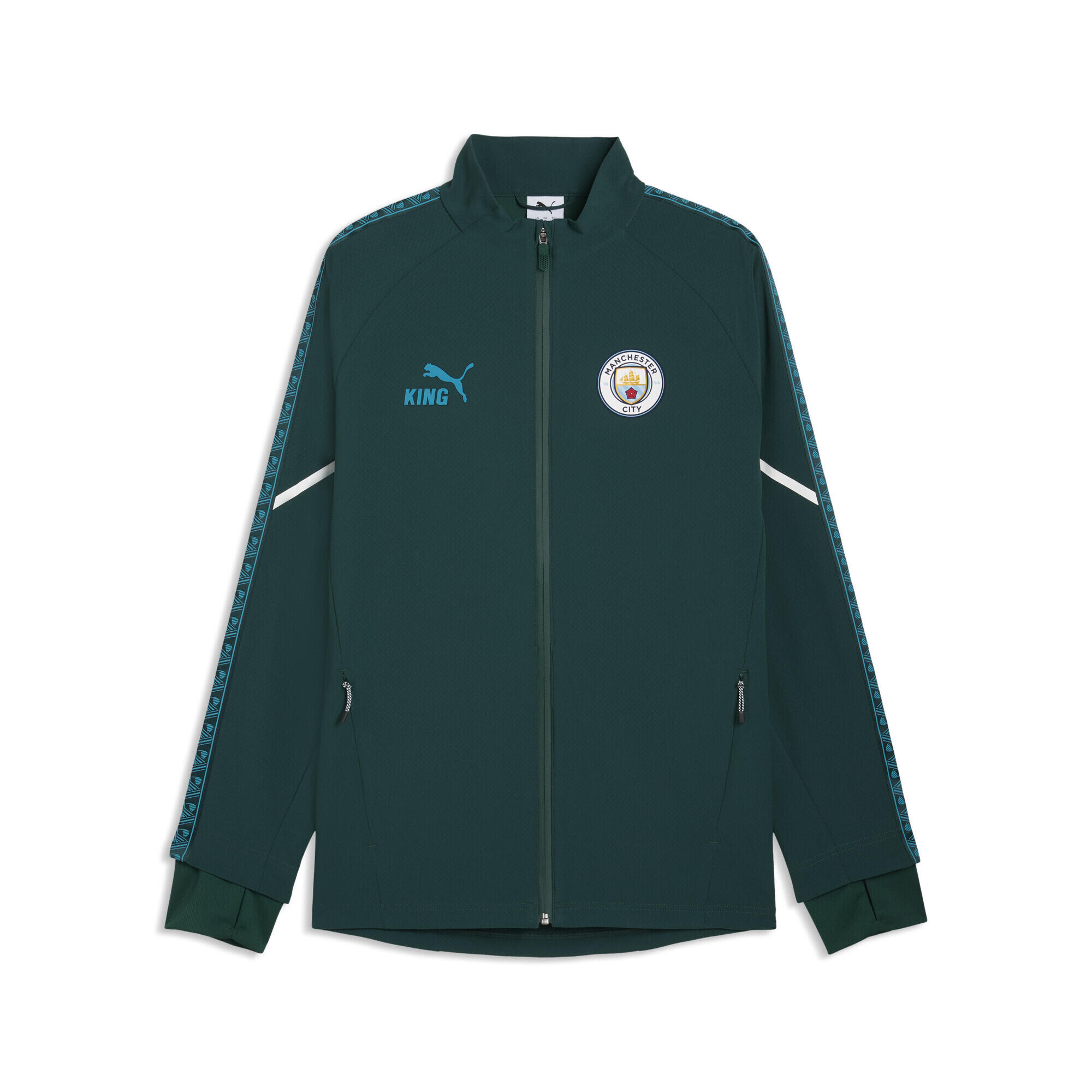 Geacă bărbați slim fit, logo oficial King Ultimate Anthem, verde închis PUMA