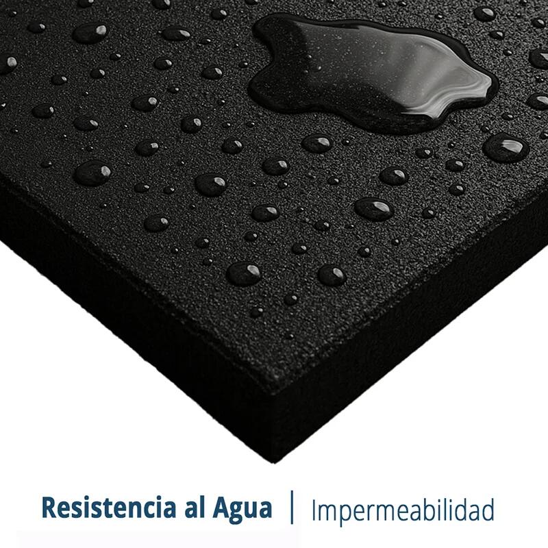 Piso do ginásio. Telha de borracha (C1) Pacote 20. 1x1x20mm (Preto) 4/8