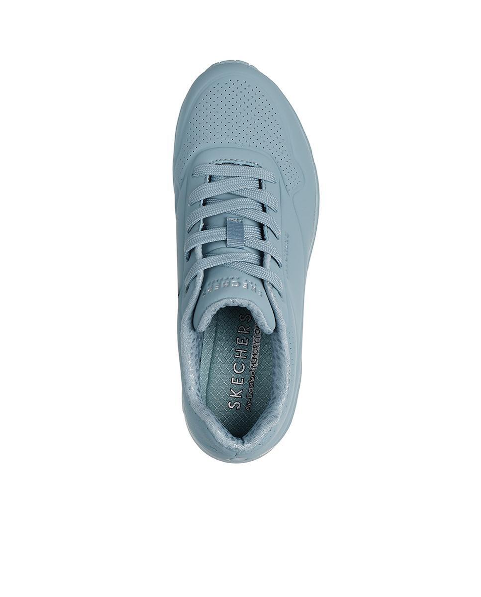 Zapatillas Skechers Mujer Uno - Stand on Air azules 3/4