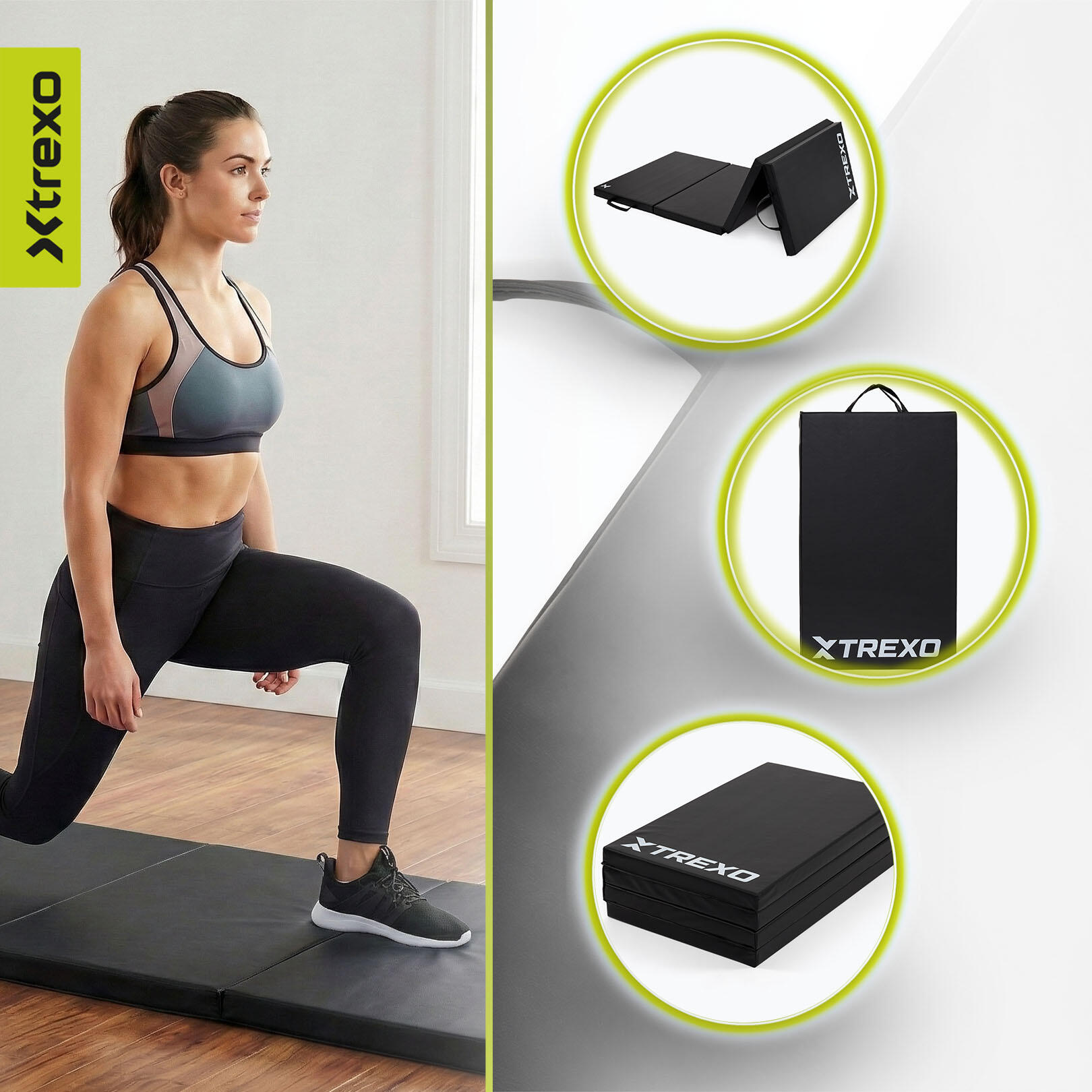 Grand tapis de gymnastique pliable XTREXO 4/7