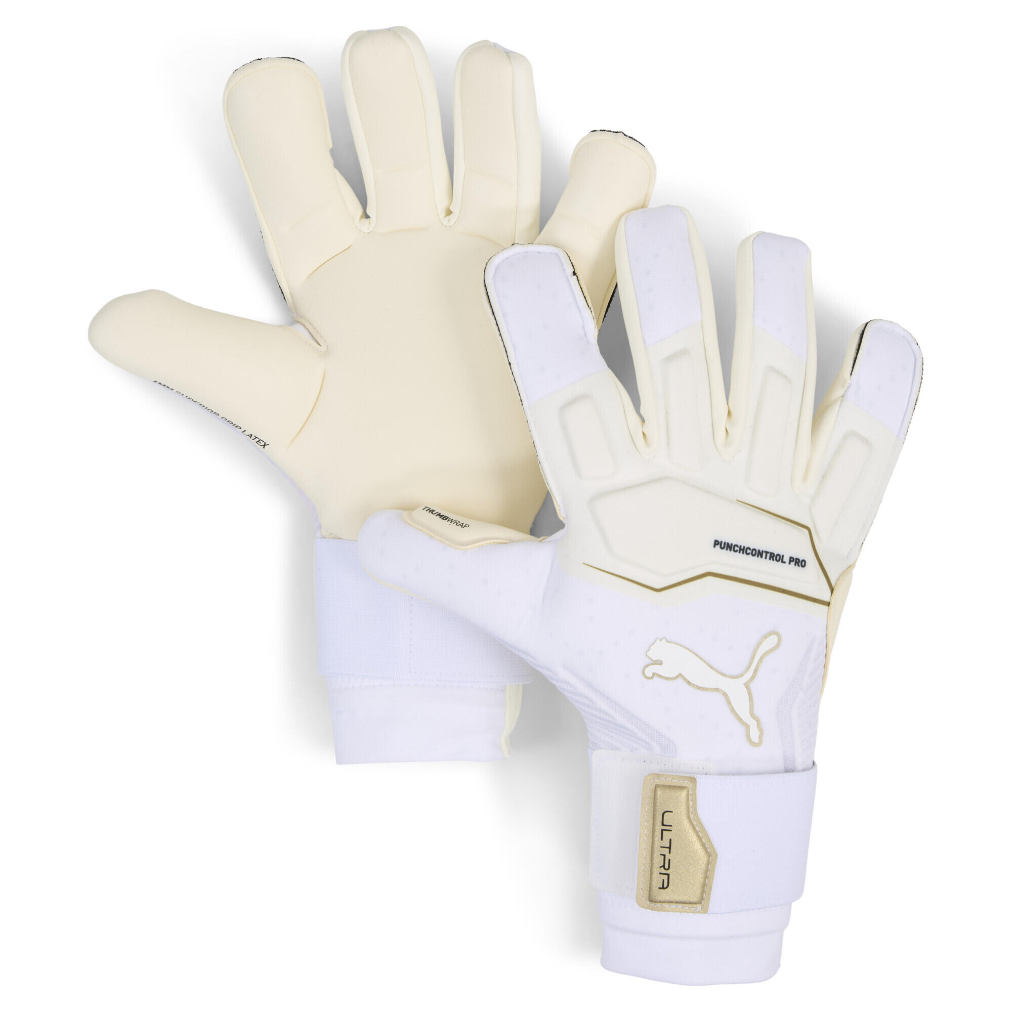 Puma - Gants De Gardien De But Puma Ultra Ultimate Hybrid Puma - Gants De Gardien - Blanc|jaune - 8 À 10 Ans - Decathlon