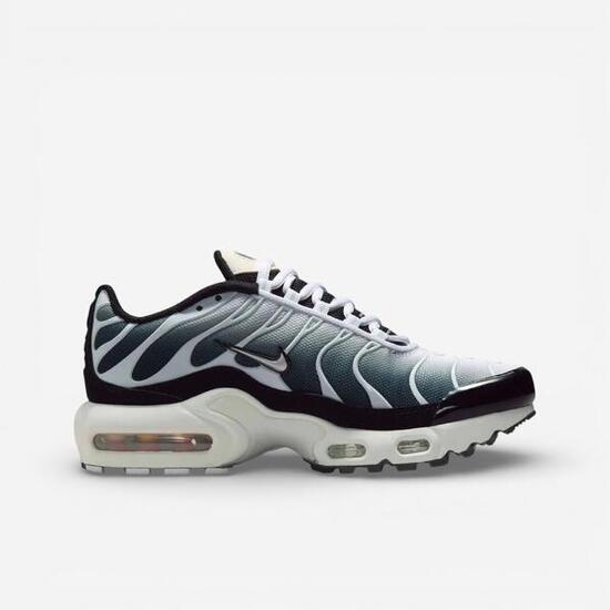 Nike Air Max Plus Black White Sail Metallic Cool Grey (GS)