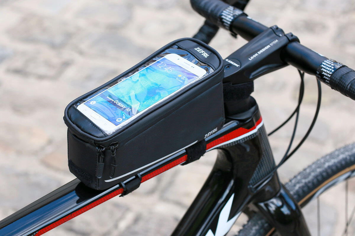 Fahrrad-Rahmentasche mit Smartphone-Halterung wasserdicht Klettverschluss Zefal 5/5