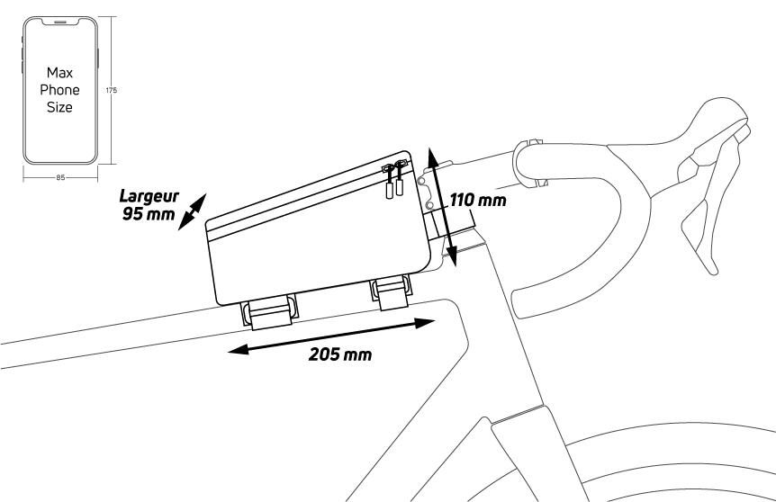 Fahrrad-Rahmentasche mit Smartphone-Halterung wasserdicht Klettverschluss Zefal 4/5