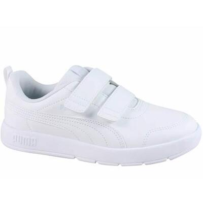 Courtflex v3 sneakers voor kinderen puma white silver mist gray