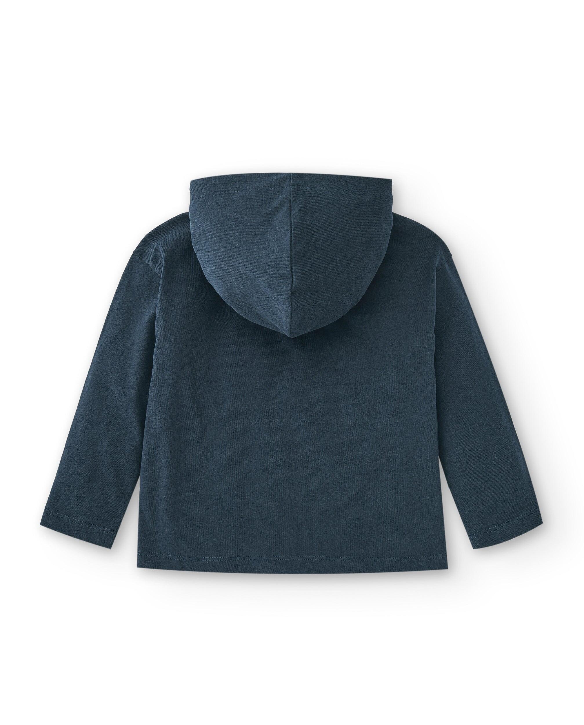 Camiseta de niño azul con capucha 3/3
