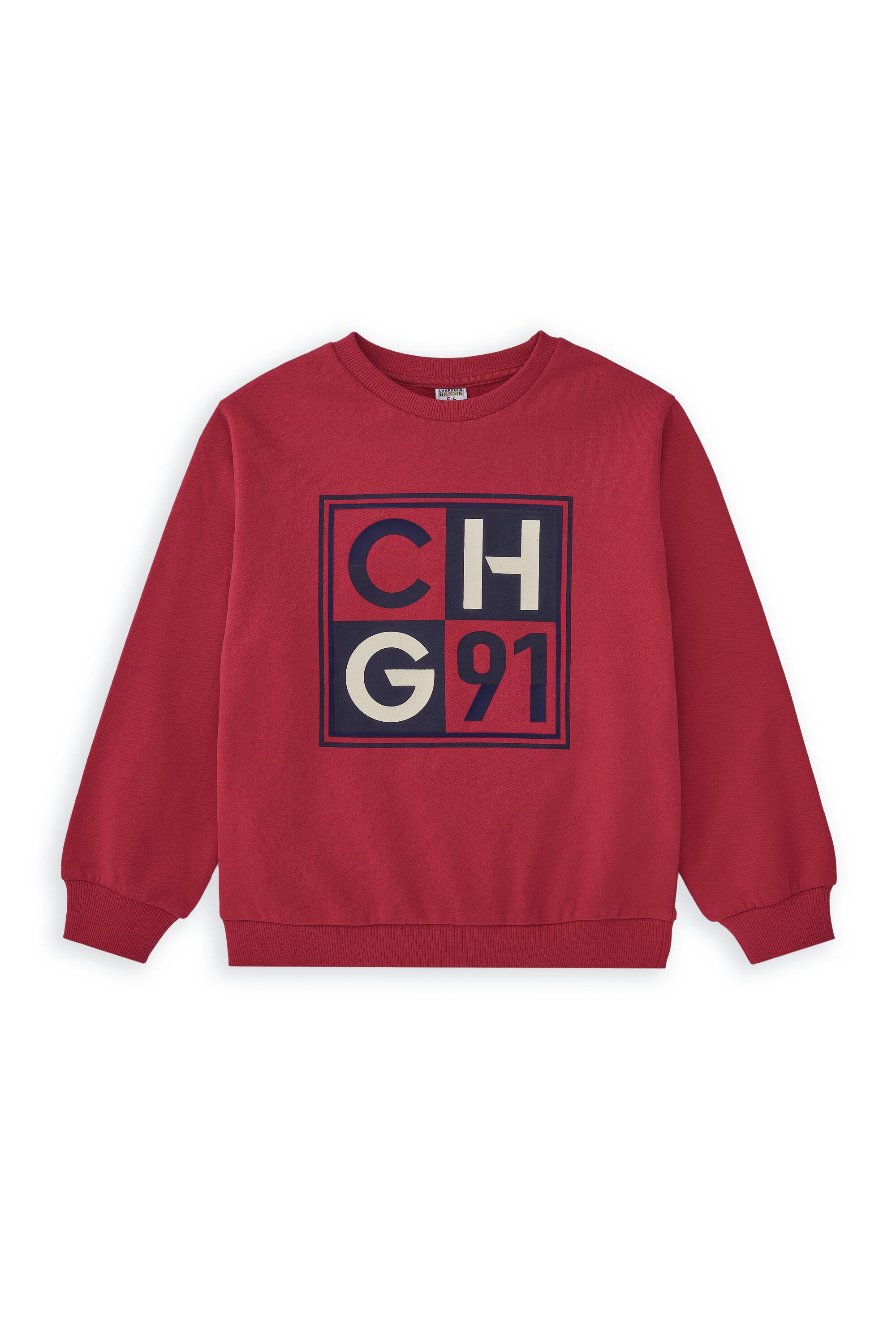 Sudadera cerrada de niño rojo CHG 2/2