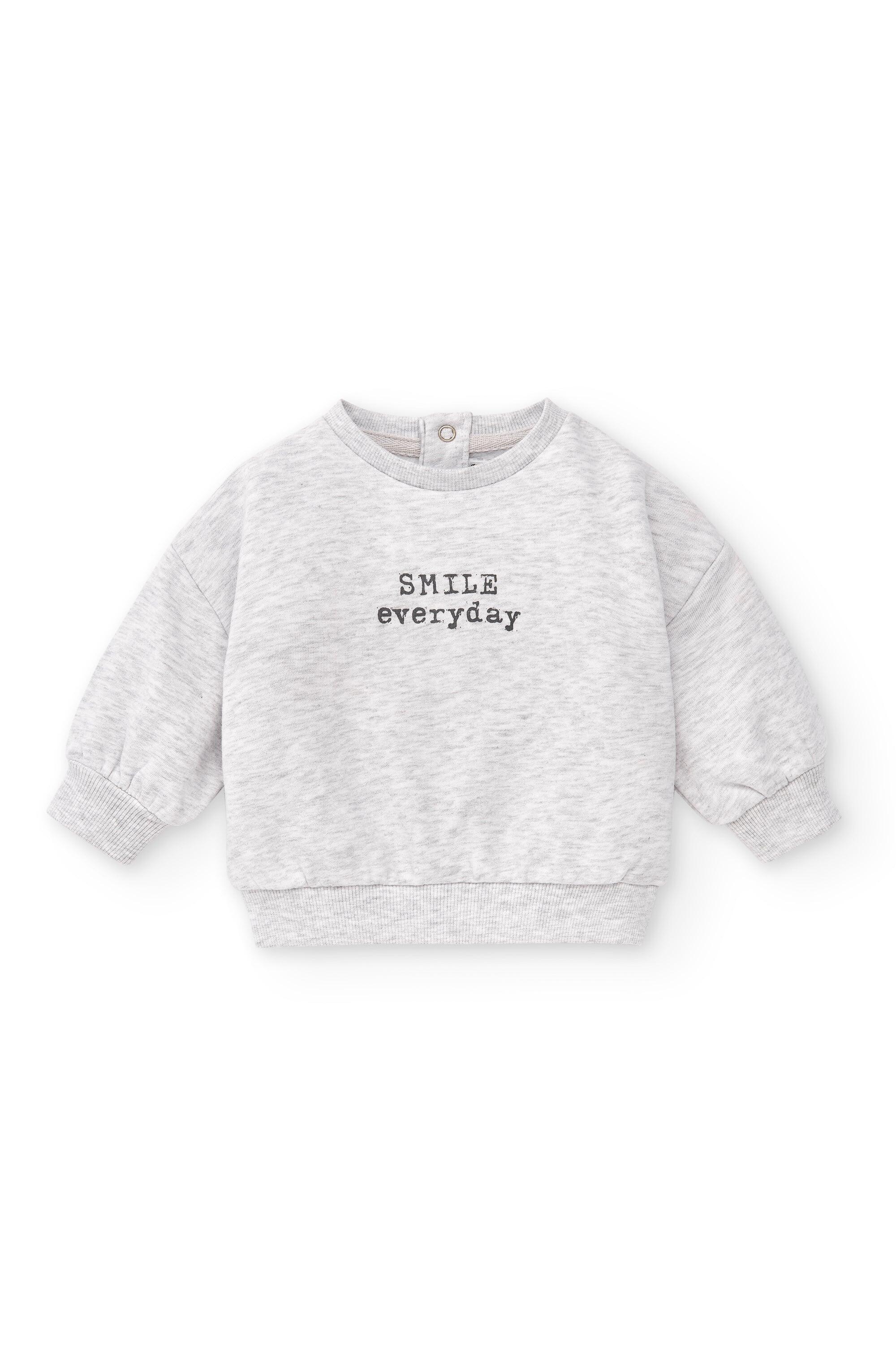 Sudadera de bebé gris smile 2/3