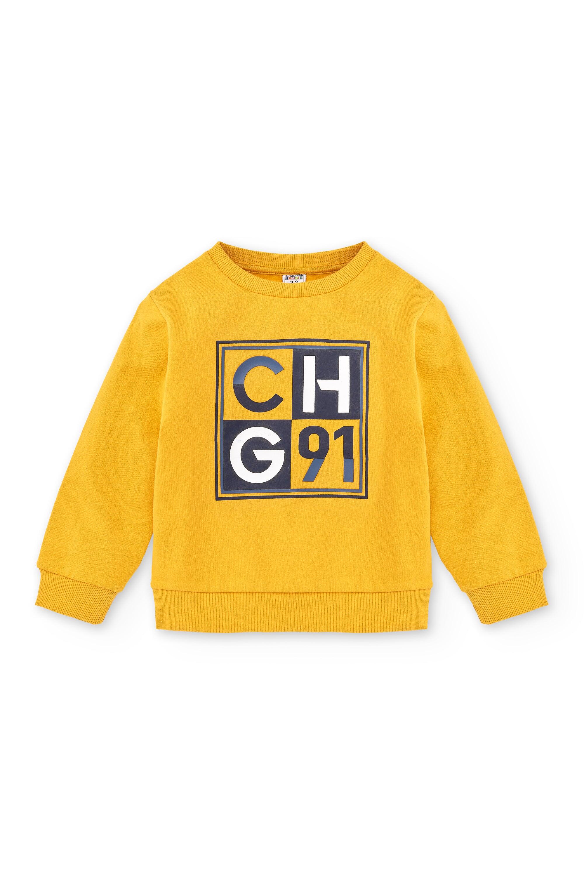 Moletom amarelo com zíper CHG para 3/3