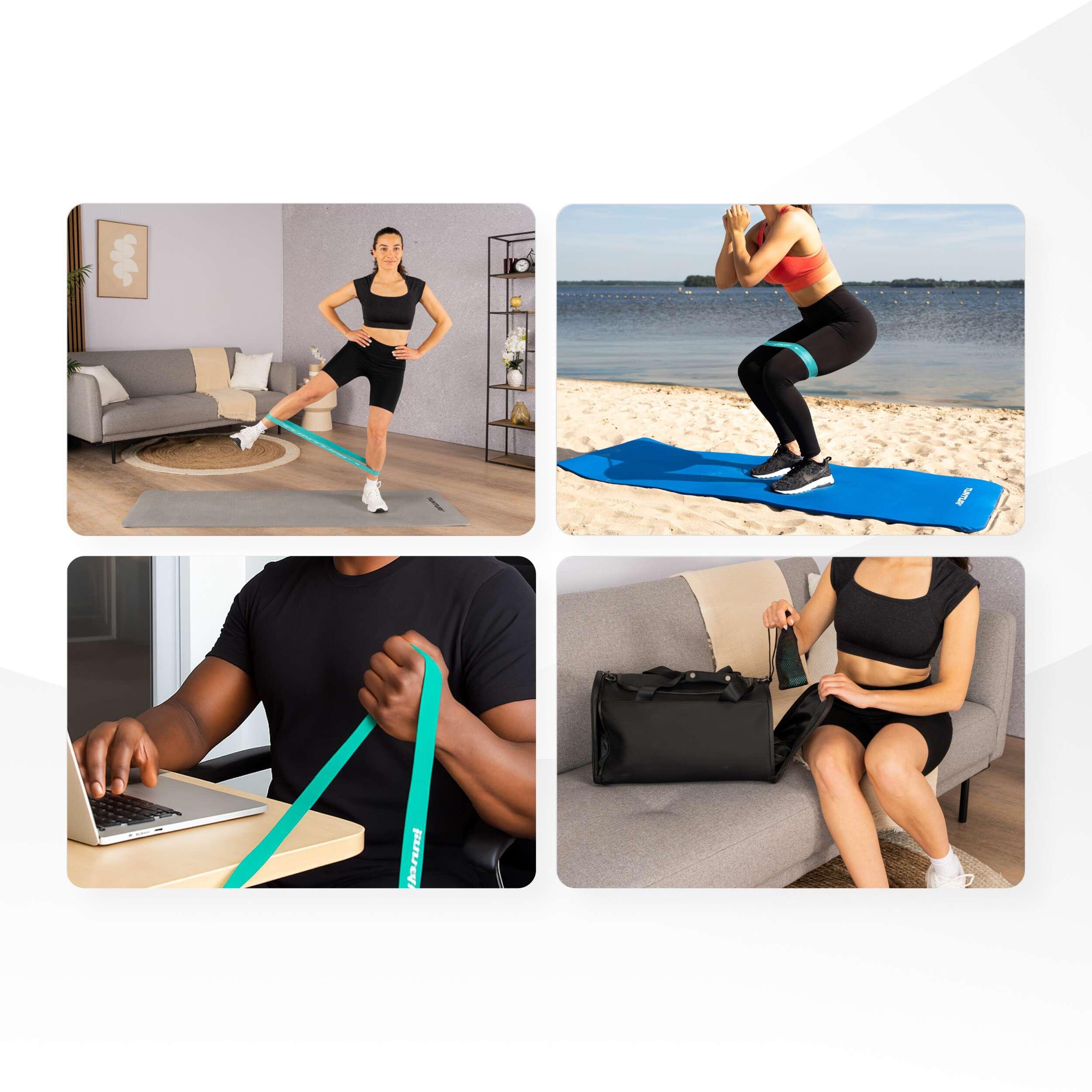 Set 4 Bande di Resistenza – Mini Power Band – Elastico Fitness – Allenamento 6/7