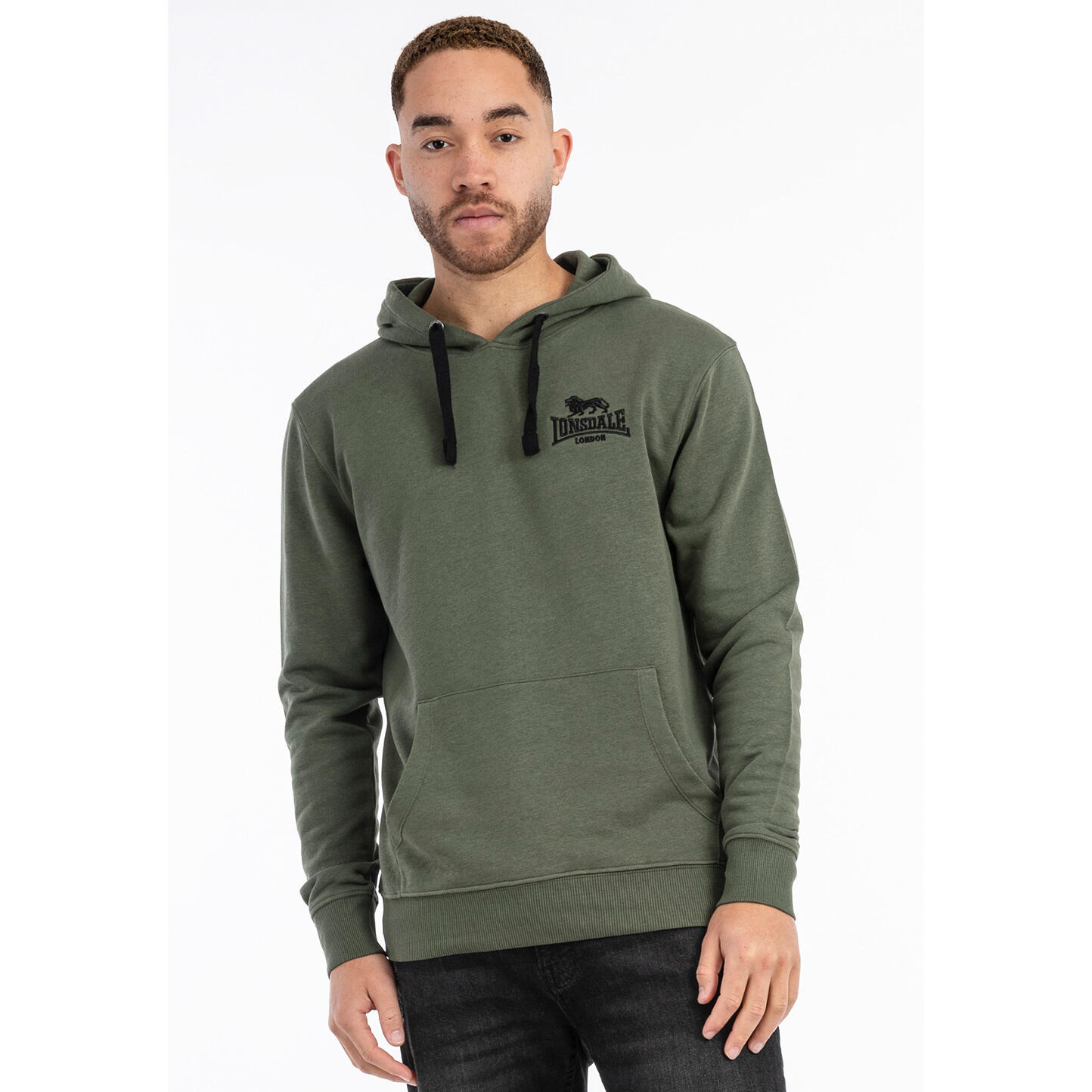 Lonsdale - Sweatshirt À Capuche Coupe Régulière Lonsdale Maywick - Sweat-shirt - Noir|vert - 40 M - Decathlon