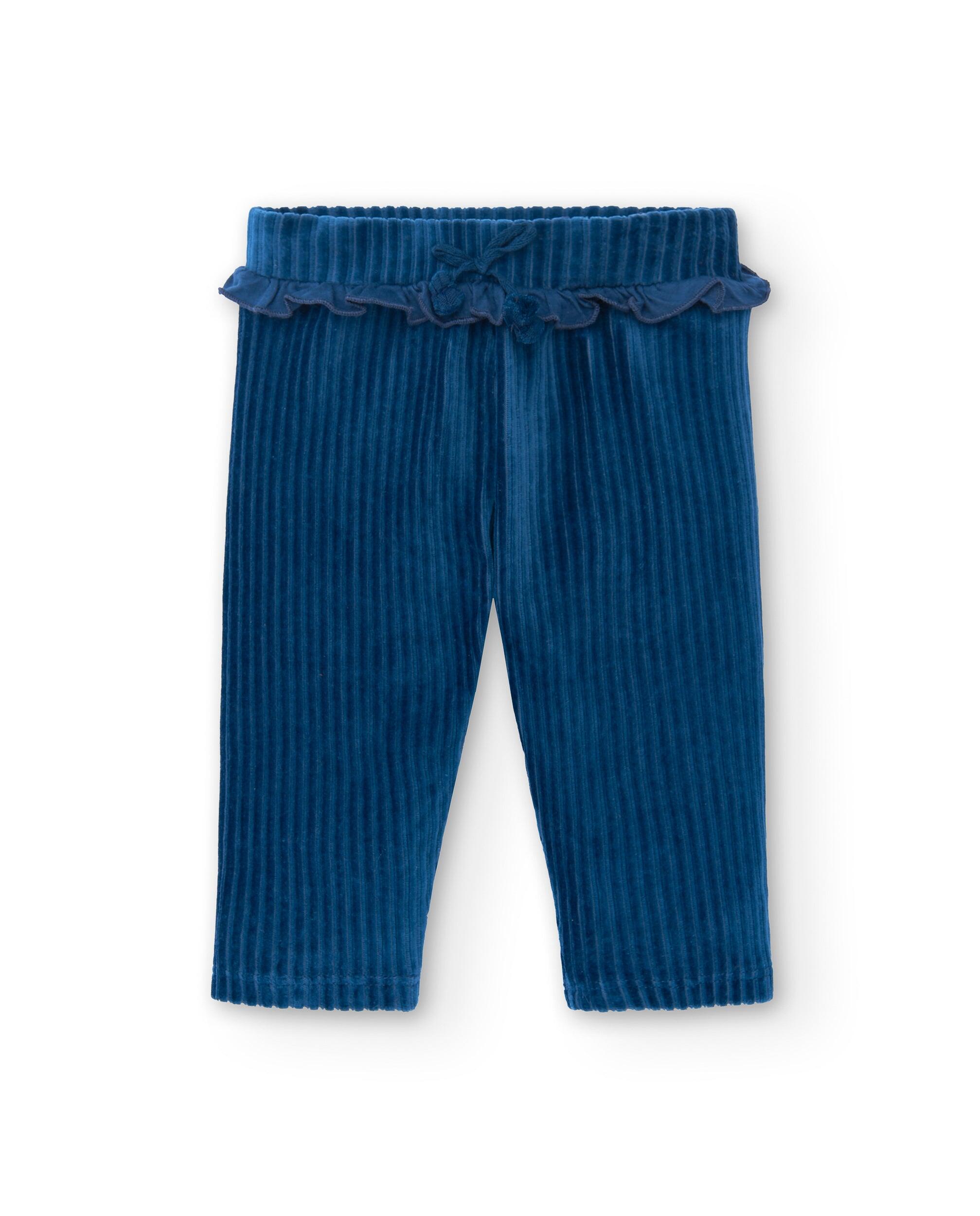 Pantalón de bebé azulón pana 2/3