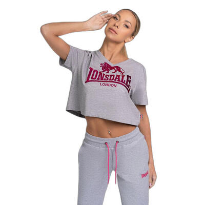 Oversized cropped t-shirt voor dames lonsdale heddle