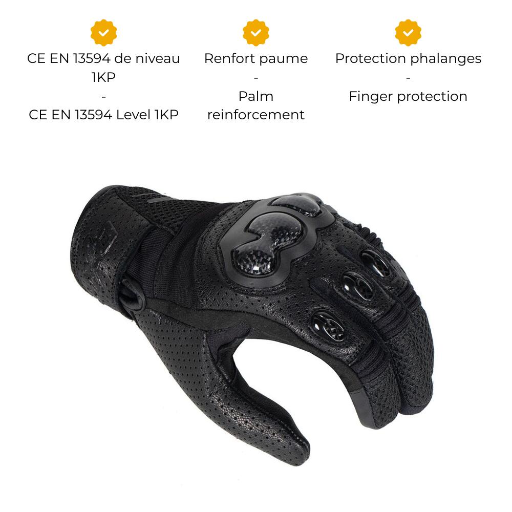 Gants Moto Homologués CE SPLINTER MOTOBLOUZ 3/7