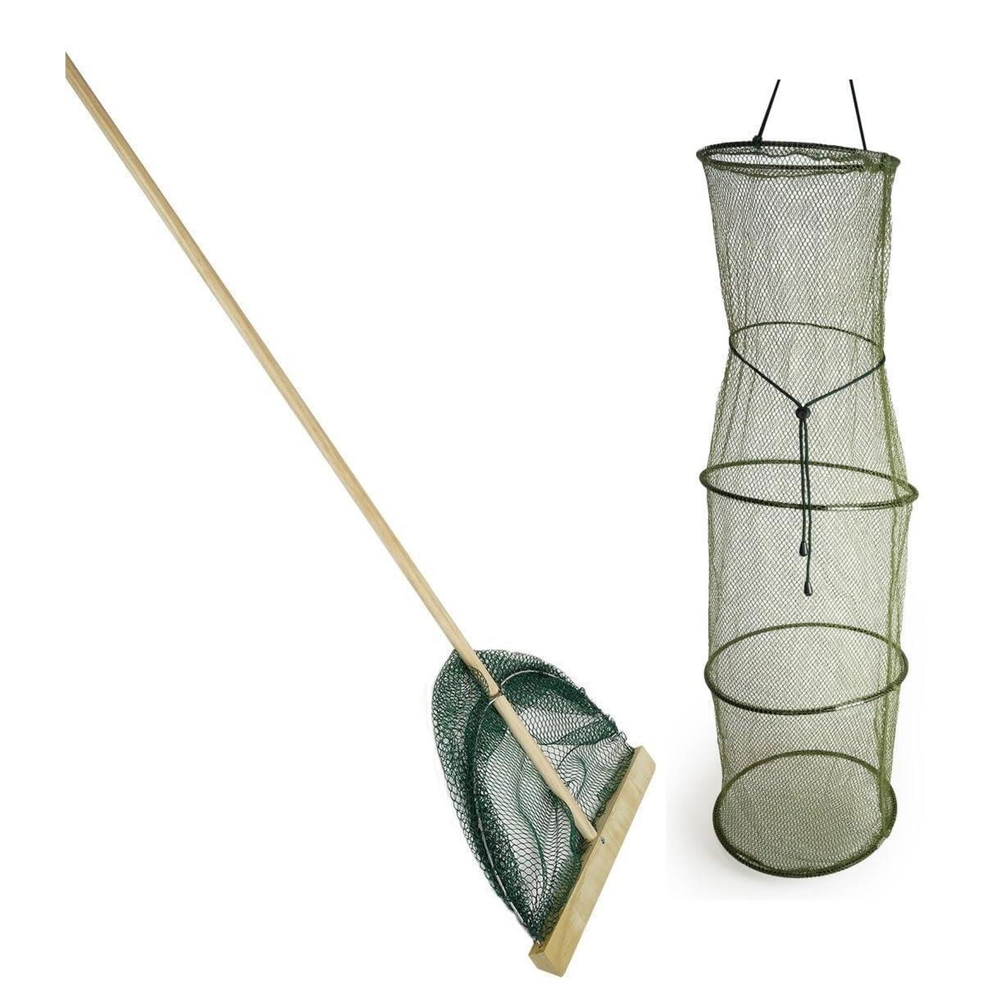 Eurocatch - Épuisette À Crevettes Xl Avec Filet De Conservation - Carrelet - Vert - Taille Unique - Decathlon