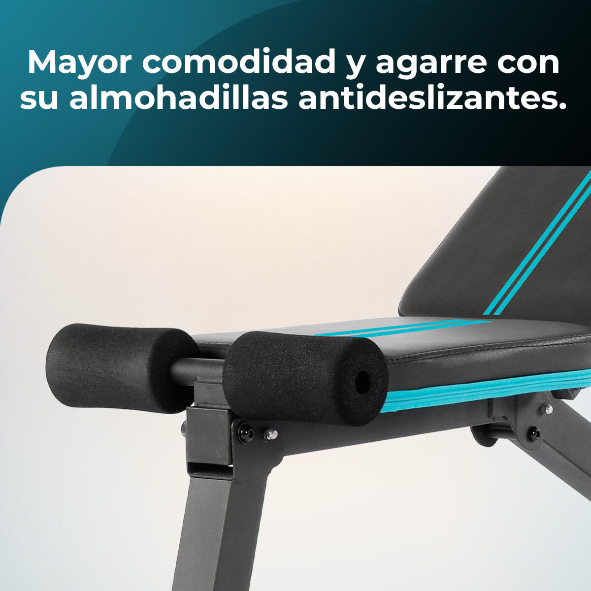 Cecotec Banco Musculación Plegable y Acolchado, Gimnasio en Casa, Drumfit Setup 5/7