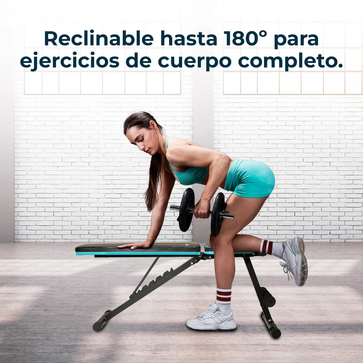 Cecotec Banco Musculación Plegable y Acolchado, Gimnasio en Casa, Drumfit Setup 4/7