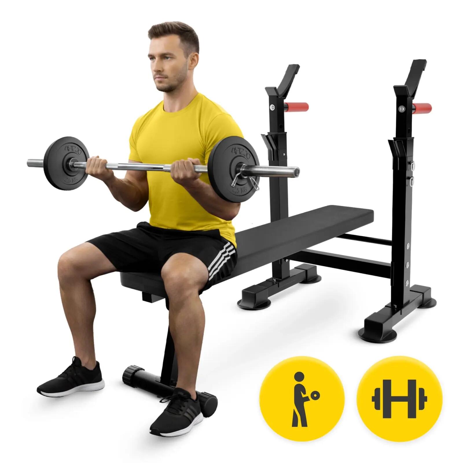 Zestaw kulturystyczny do ćwiczeń 90 kg - domowa siłownia - 4FIZJO 2/7