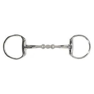 Double jointed olive bit for horse QHP