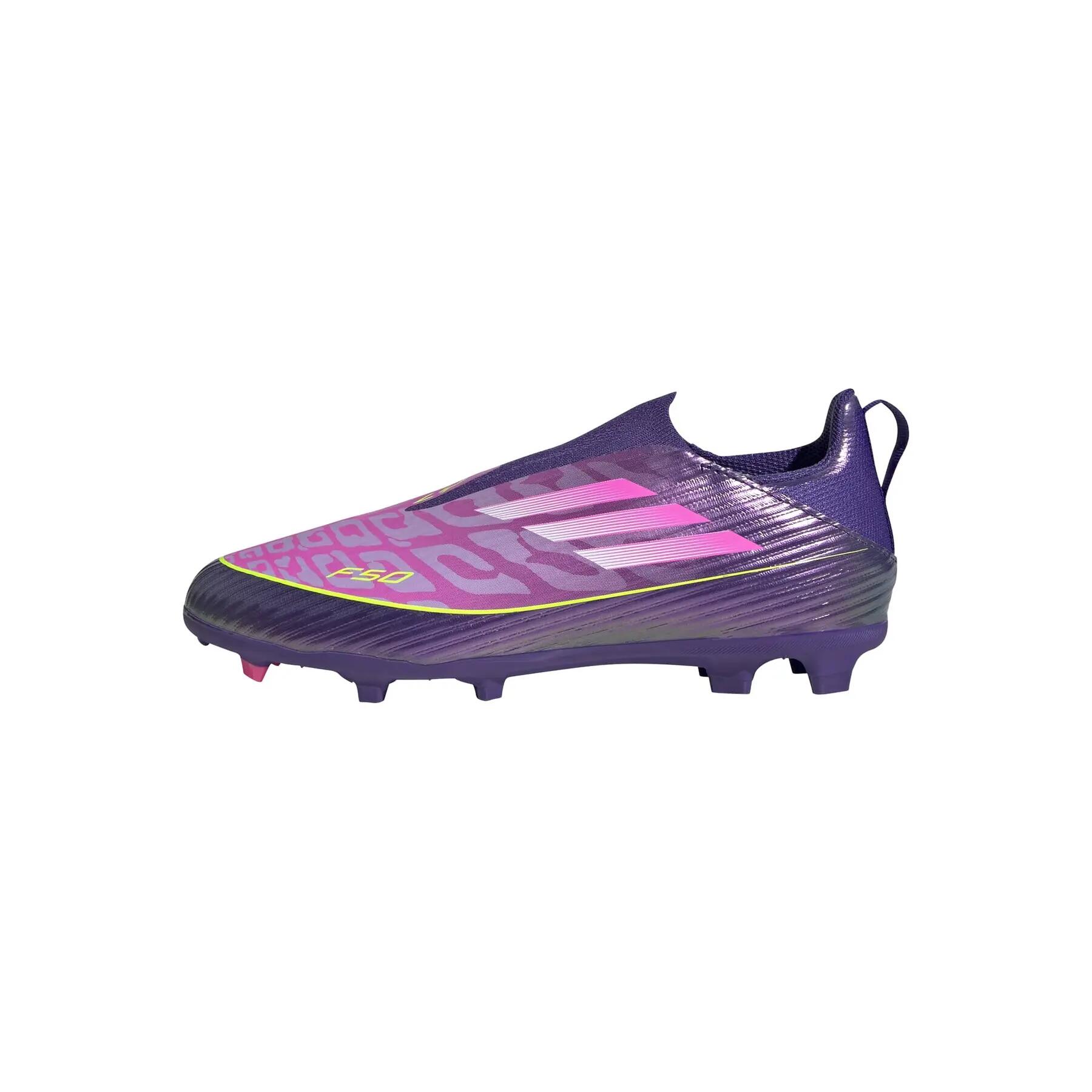 Botas de fútbol sin cordones para niños adidas F50 League Lamine Yamal FG/AG 5/7