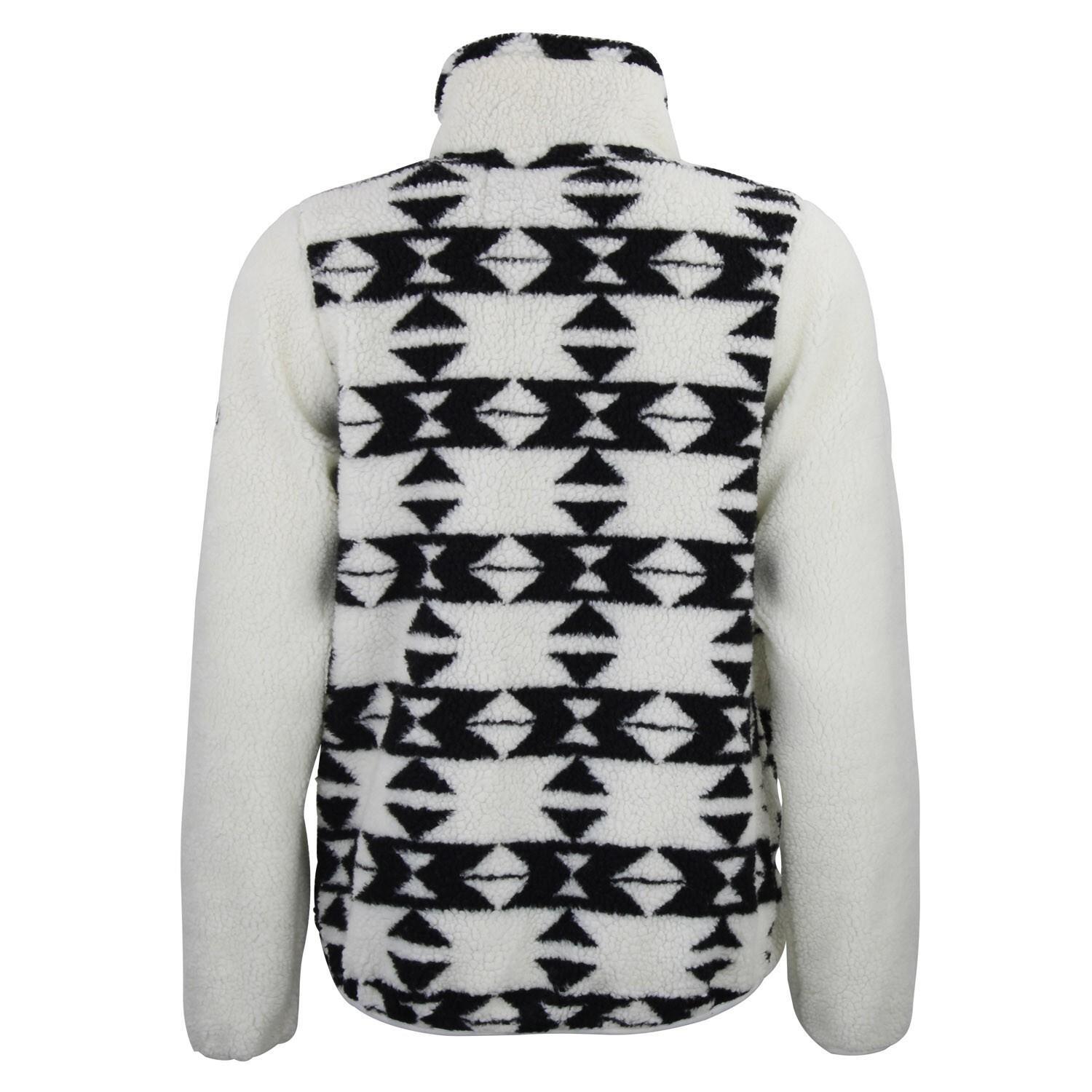 Felpa con zip e tasca sul petto donna Peak Mountain Sherpa 350G 2/3