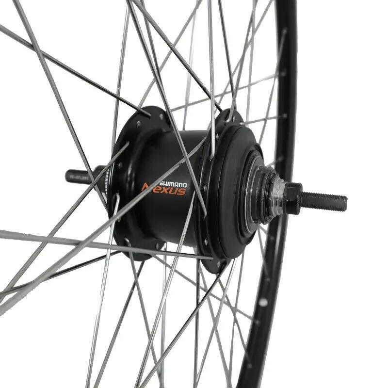 Roue arrière alu double paroi moyeu rayons inox P2R Er20 Nexus 7V Disc Centerloc 3/3