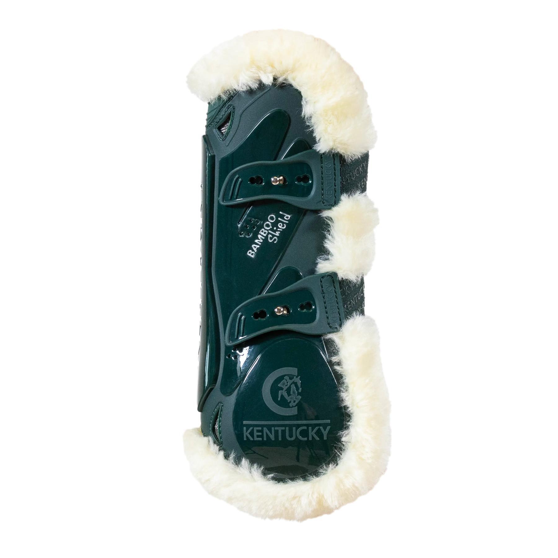 Botas delanteras abiertas para caballos de oveja elásticas veganas Kentucky Bamb 3/6