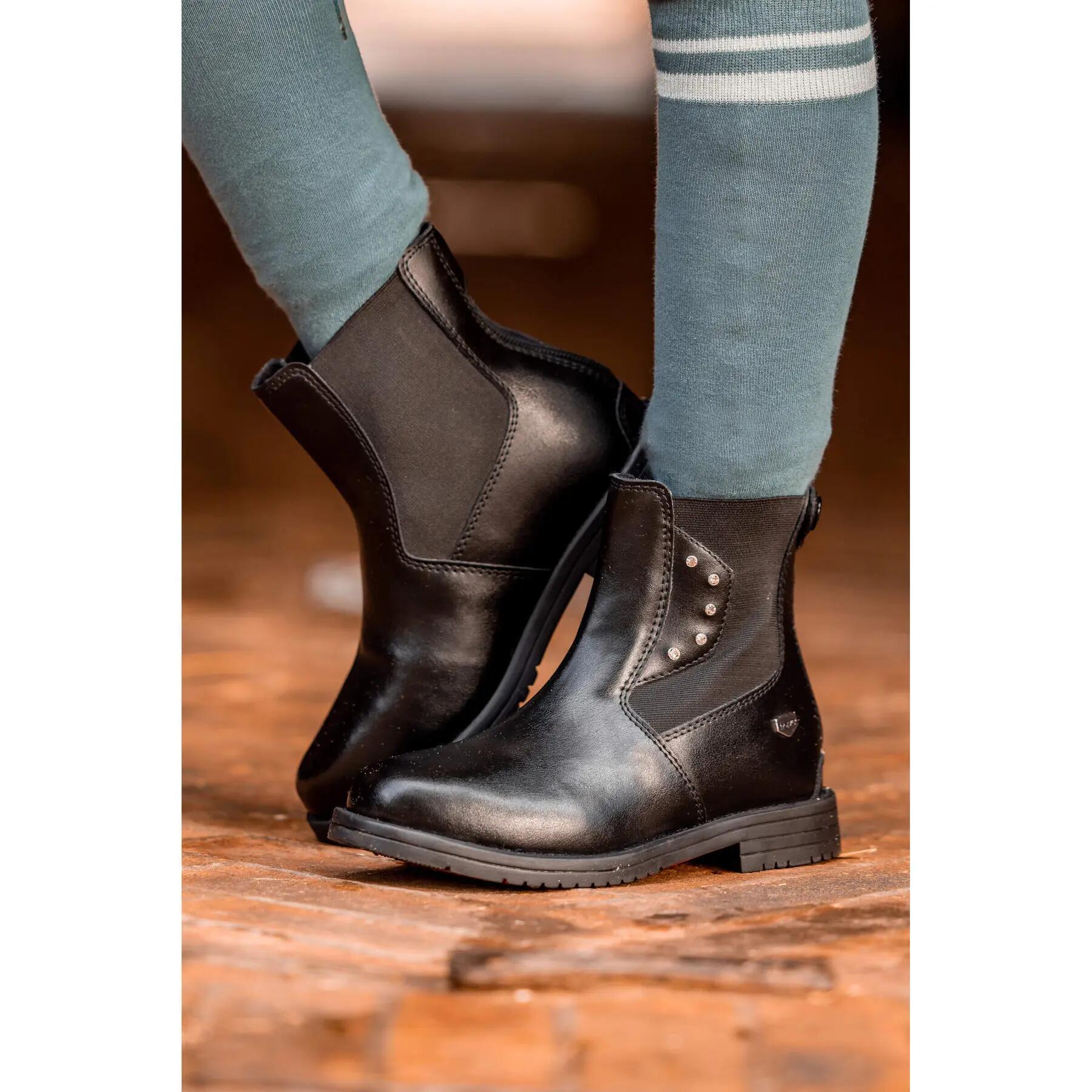 Bottes d'équitation avec cristaux enfant Horze Portland Jodhpur 6/7