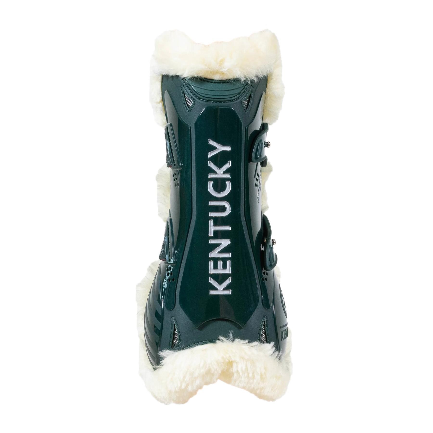 Kentucky Horsewear - Guêtres Antérieurs Ouvertes Pour Cheval Élastique Mouton Vegan Kentucky Bamboo - Guêtres Cheval - Vert - 40 M - Decathlon
