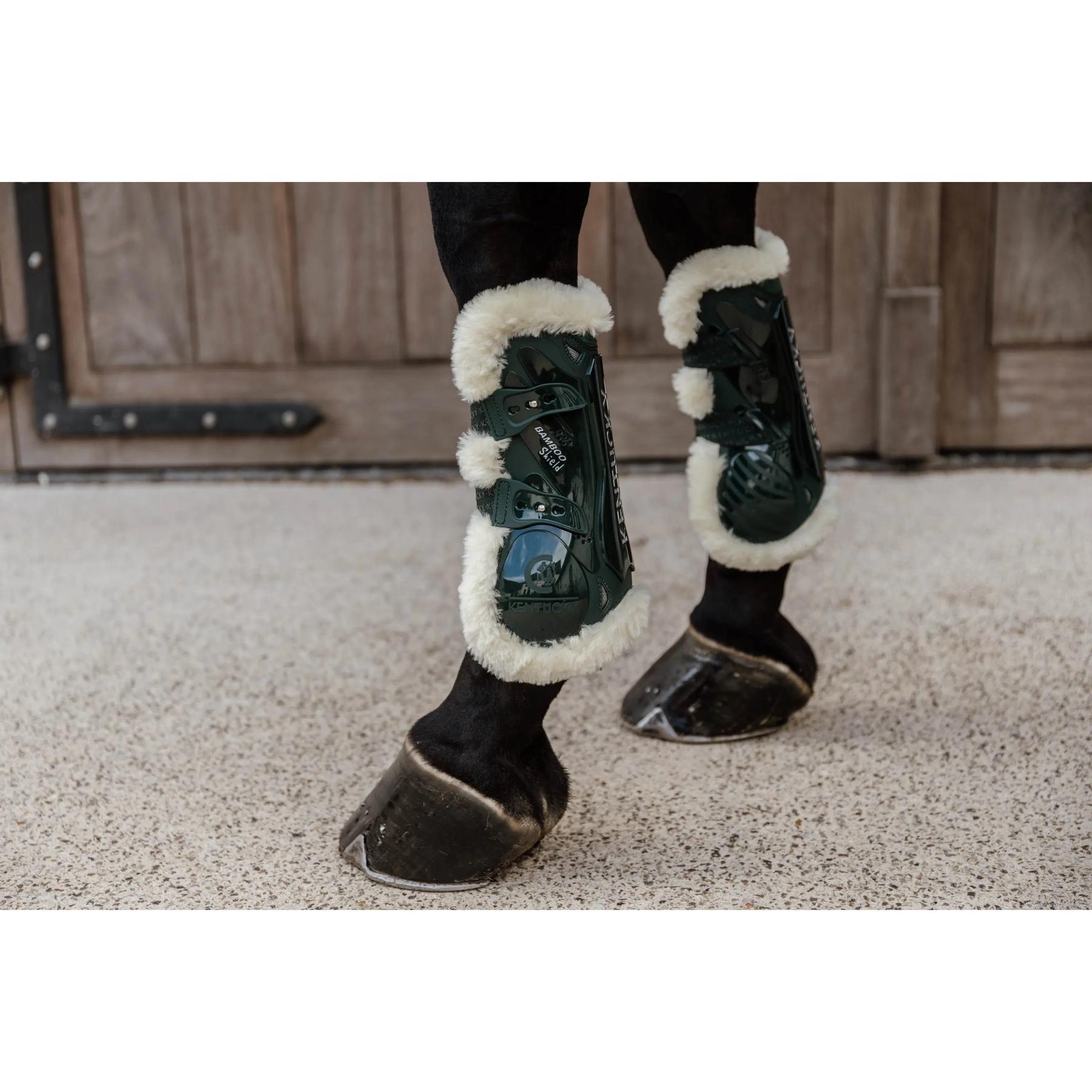 Botas delanteras abiertas para caballos de oveja elásticas veganas Kentucky Bamb 4/6