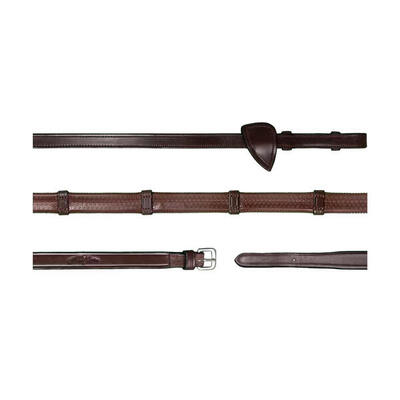 Rubber teugels voor paarden met haken dy'on new english collection 1/2