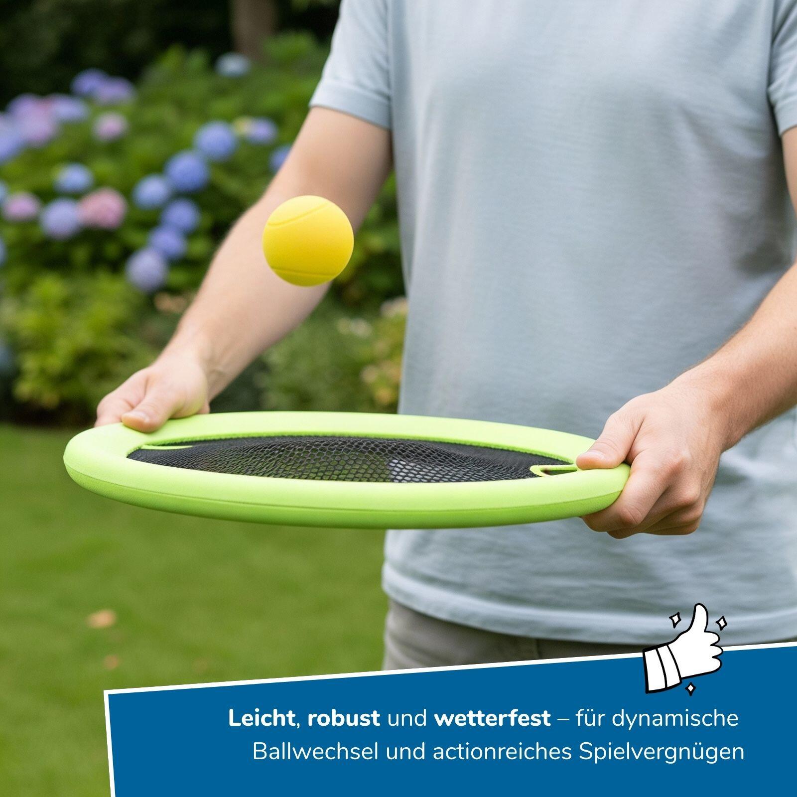 2 in 1 Beachball & XL Wurfscheibe - Strandspiel-Set für Kinder ab 5 Jahre 6/7