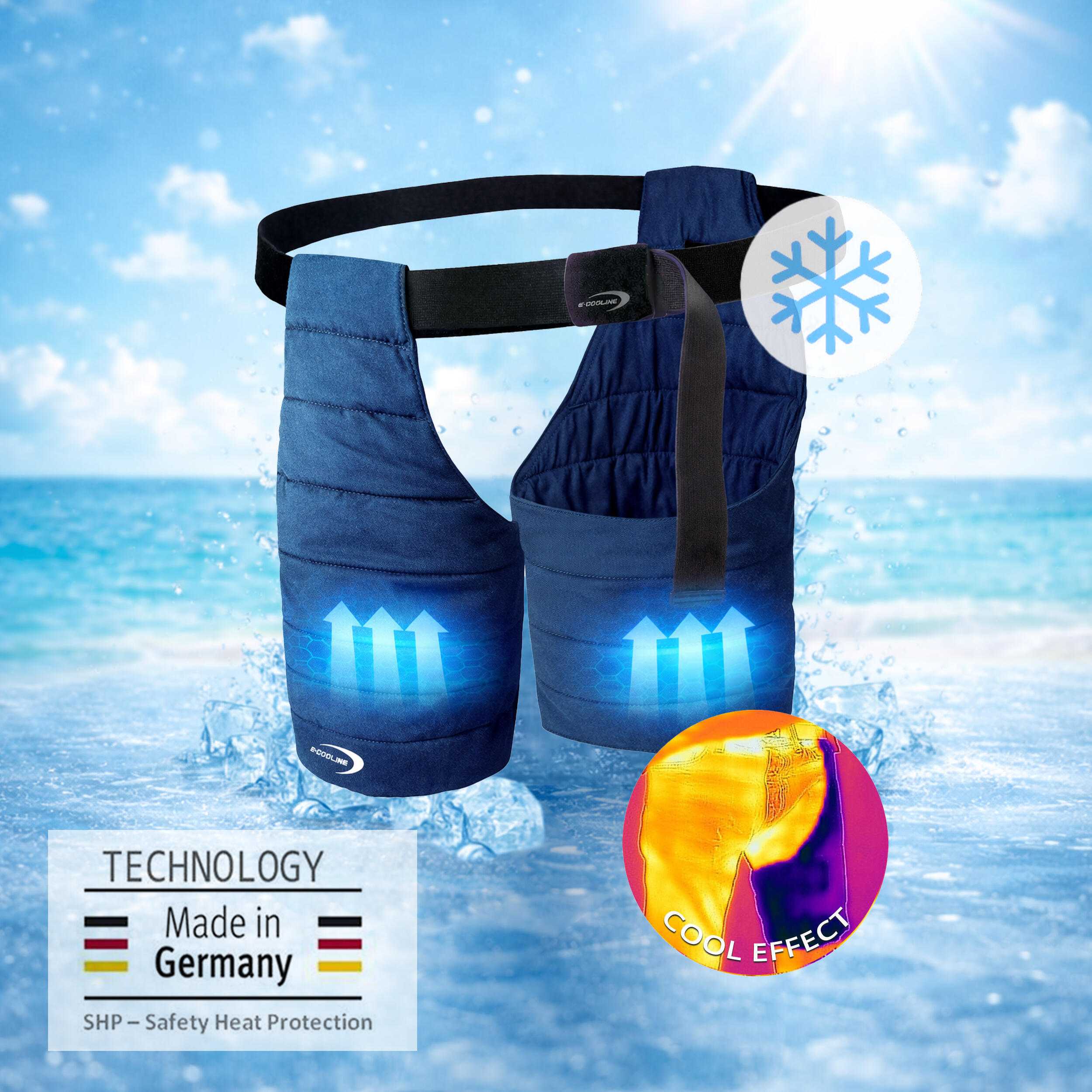 E.COOLINE Powercool SX3 Chaps|Refroidisseurs pour jambes- adultes|activé à l'eau 5/9