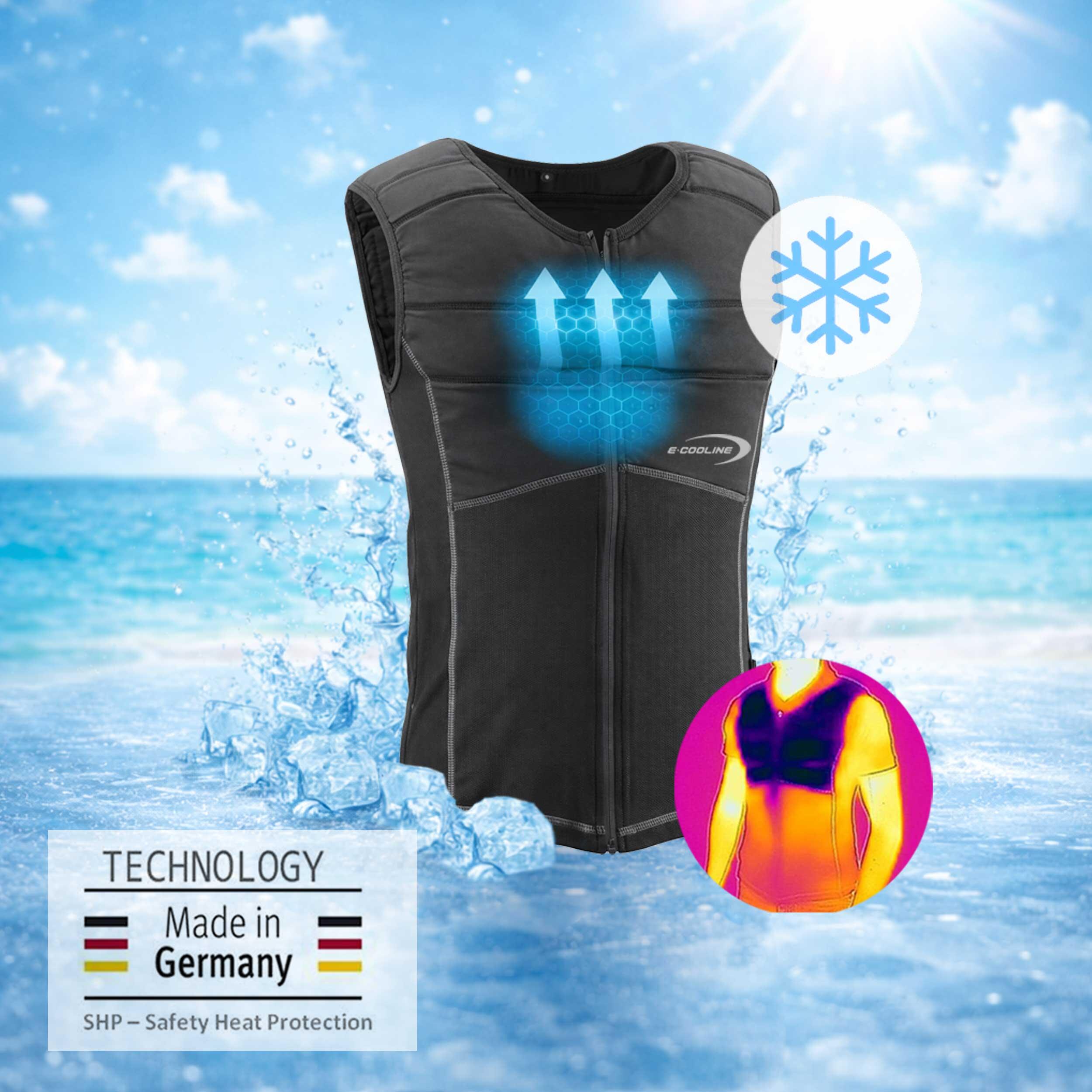 E.COOLINE Powercool SX3 Gilet | Gilet raffreddante adulto | attivato con acqua 5/9
