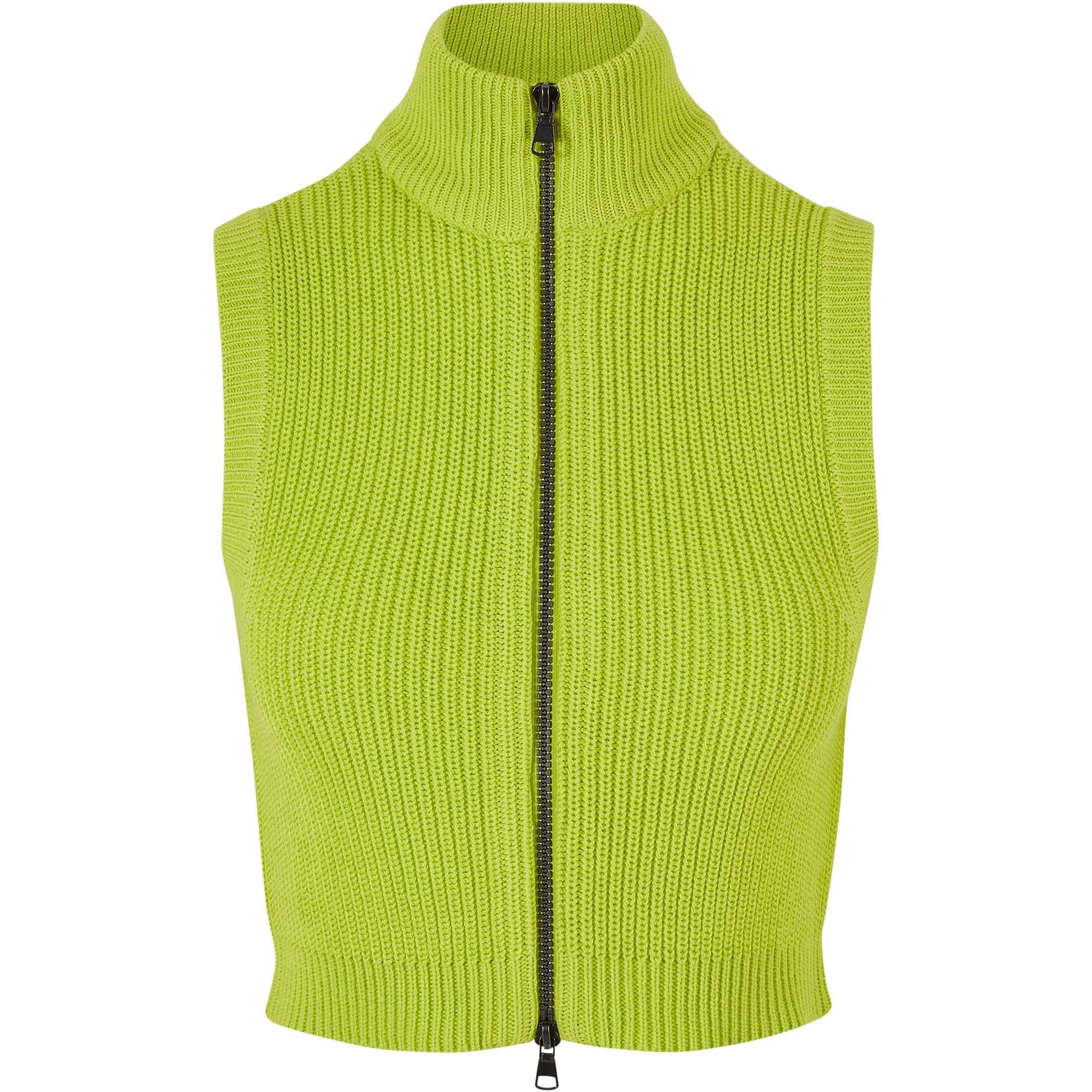 Urban Classics - Veste Sans Manche Court En Tricot Femme Urban Classics - Veste - Jaune - Decathlon