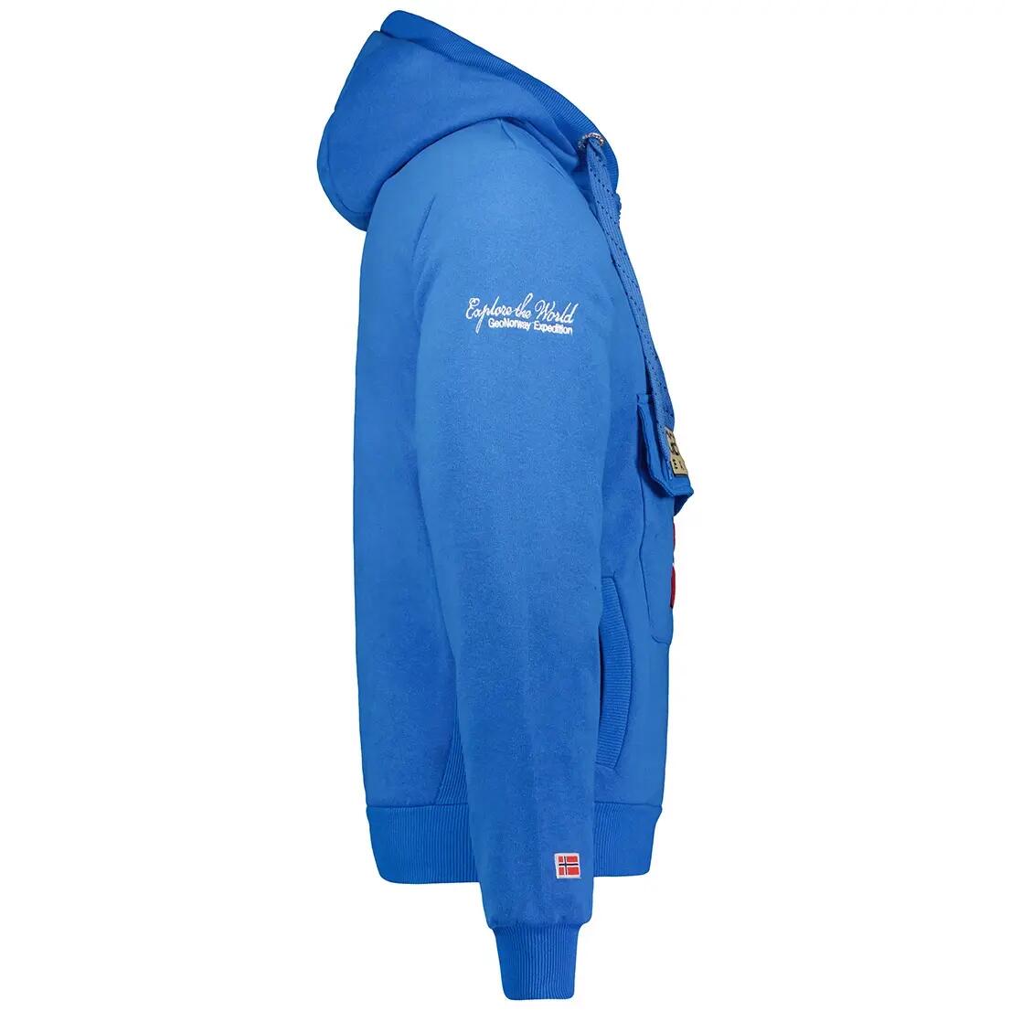 GEOGRAPHICAL NORWAY Bluza GYMCLASS ROYAL BLUE EO DB MEN 100 Tenis Blue 3/3