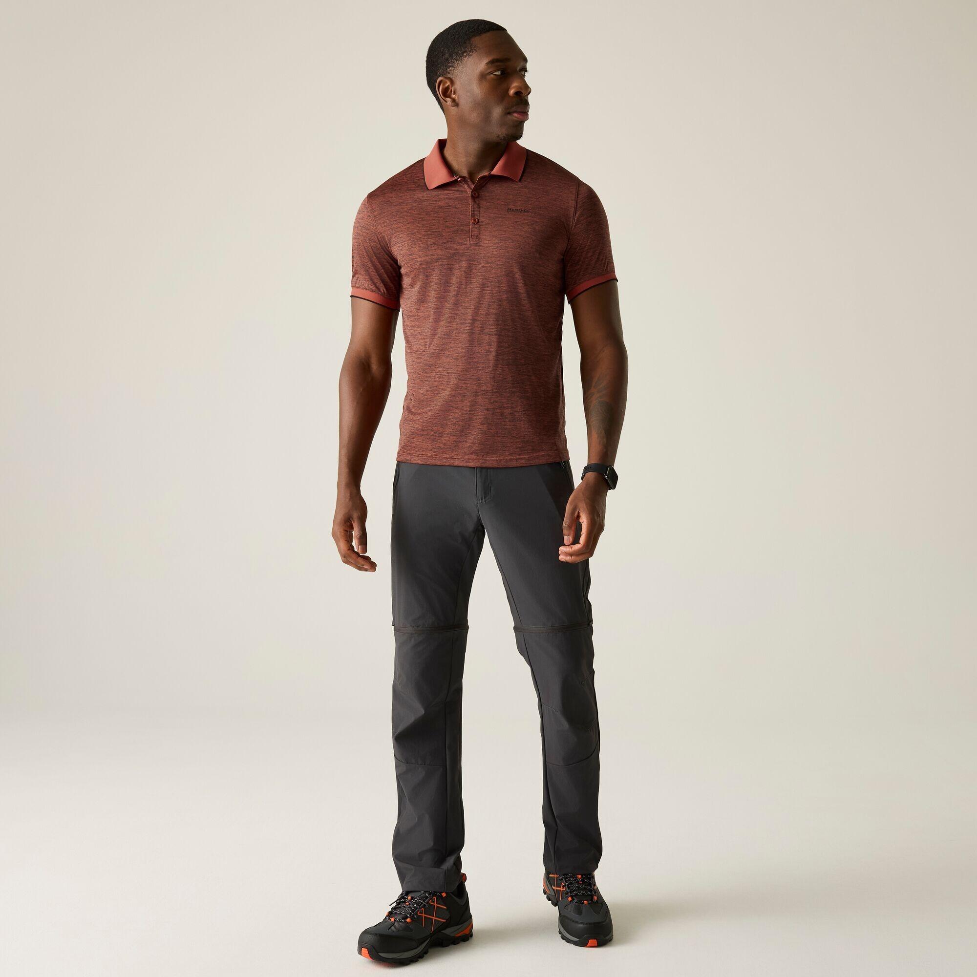 Polo Manches Courtes de Randonnée Homme Regatta "Remex II" L Orange 4/7