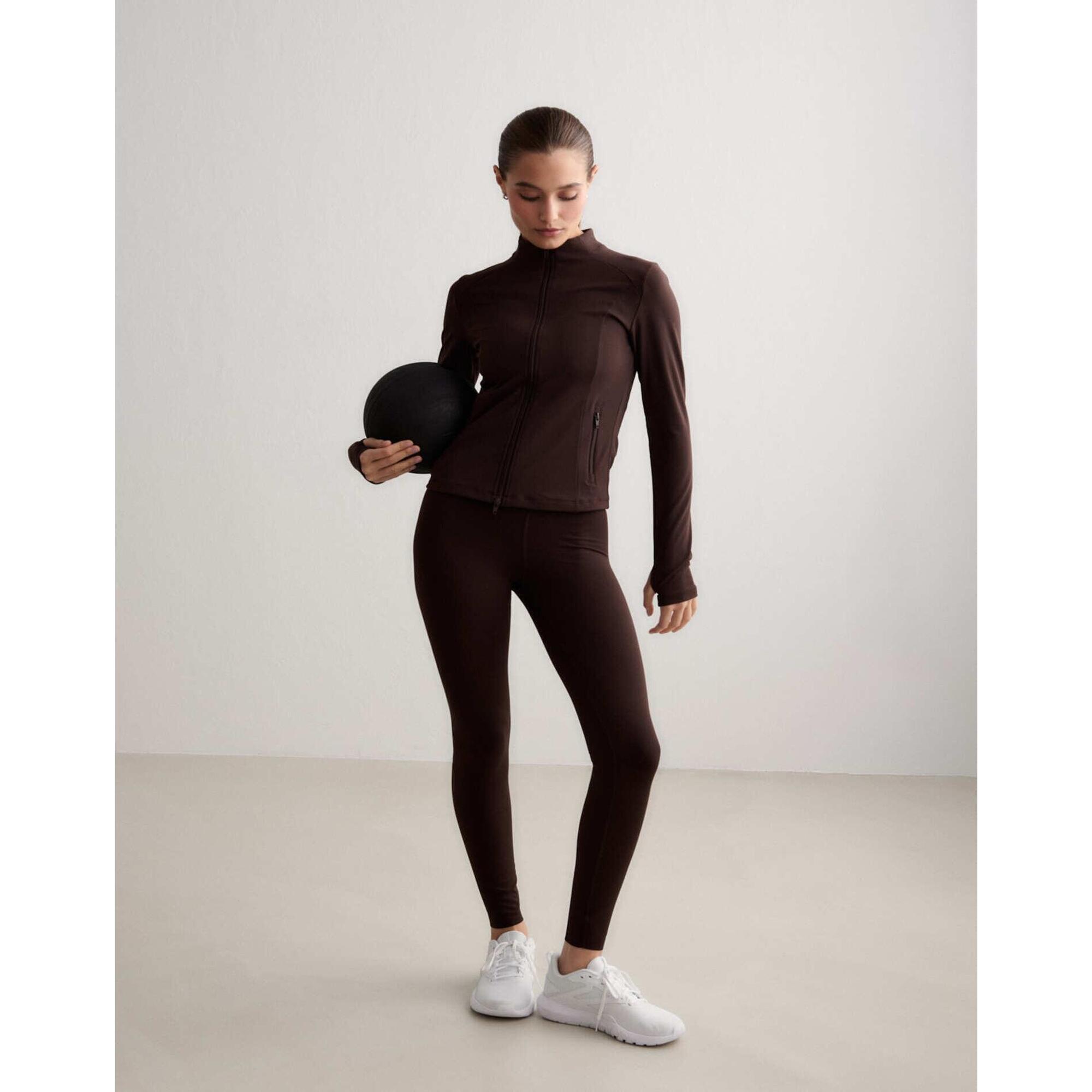 Aim'n - Femme Leggings Évacuation De L'Humidité Résistant Au Squat Chocolat - Legging - Marron - Decathlon