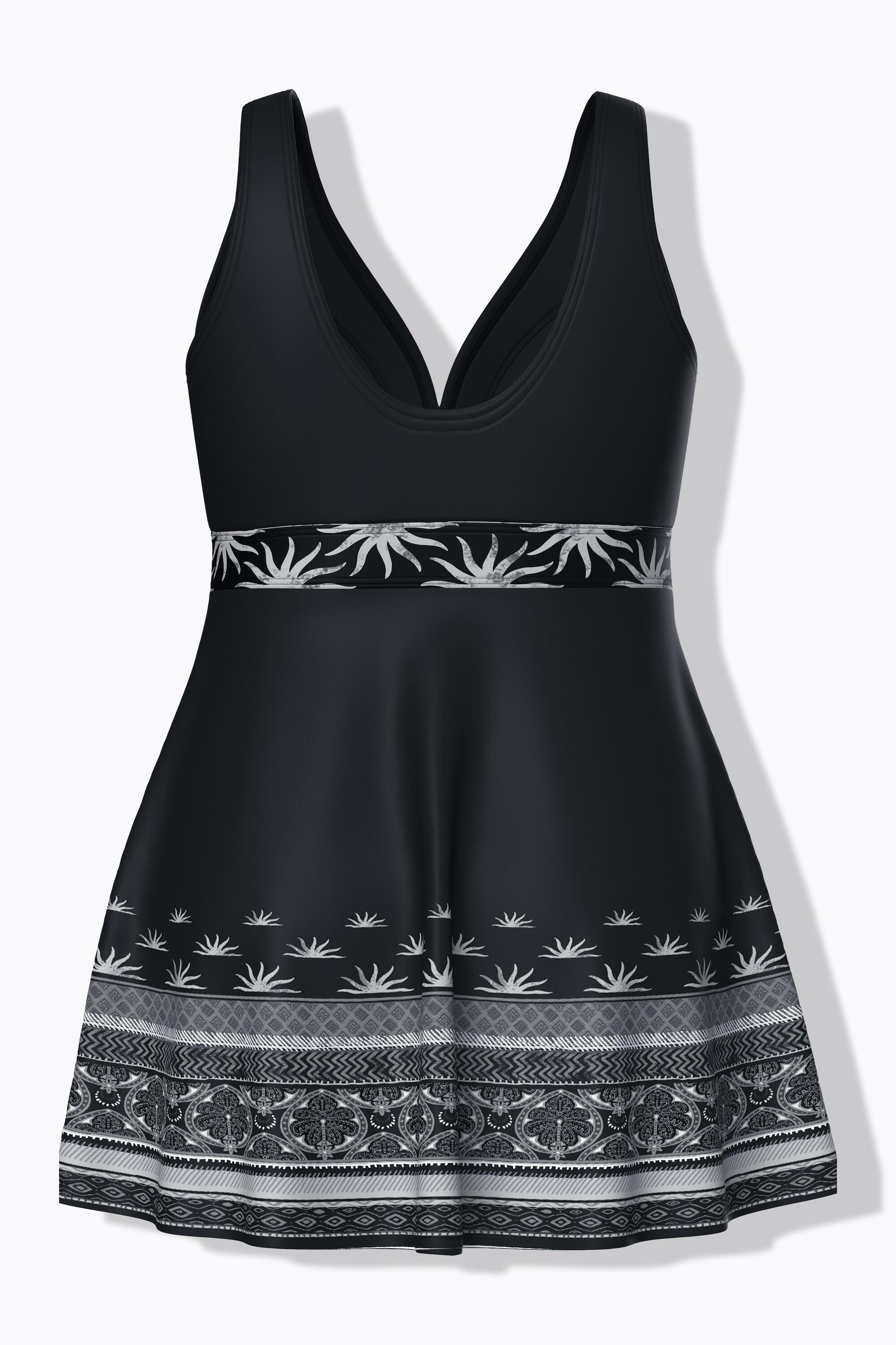 Femme Robe de bain avec bonnets souples matière recyclée et motif soleils 7/7
