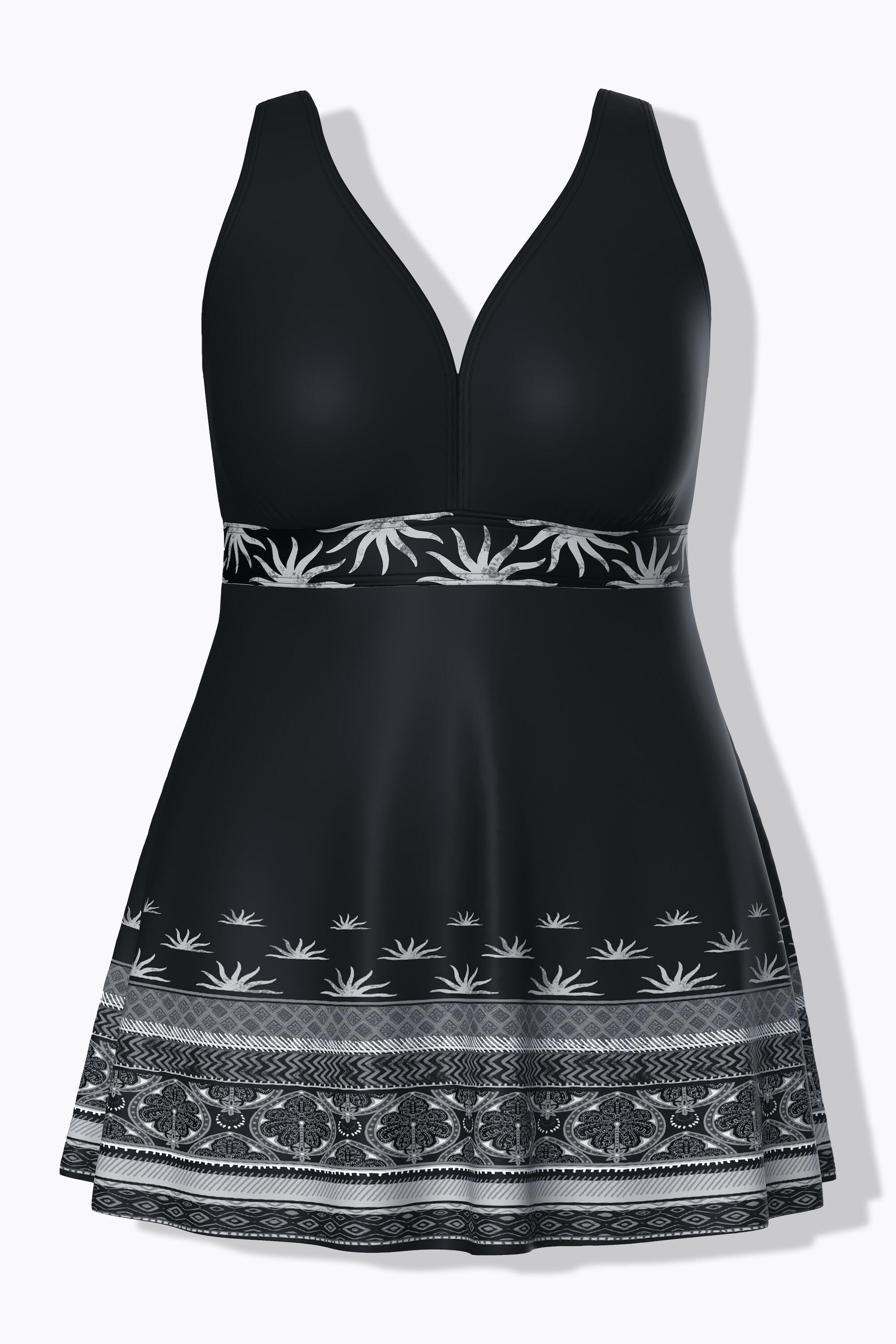 Femme Robe de bain avec bonnets souples matière recyclée et motif soleils 6/7