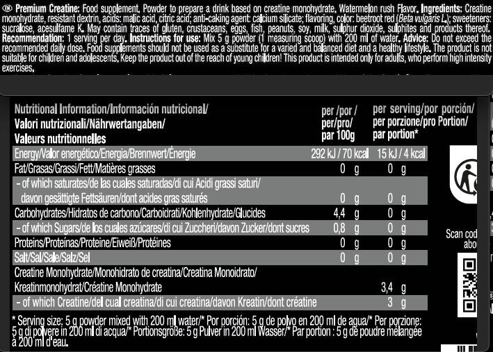 Creatina monoidrato - Premium Creatine 100% Creapure® - Anguria 3/6