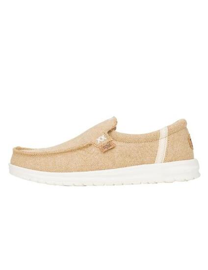 Scarpe da uomo Hey dude Mikka in juta beige
